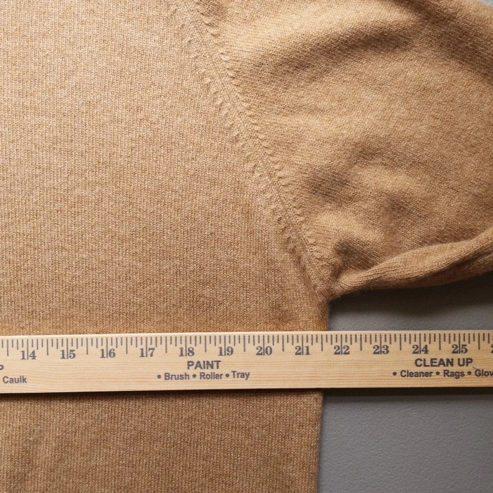 Brooks Brothers Pure Cashmere Knit in Britain Camel Crewneck Sweater Mens Size M